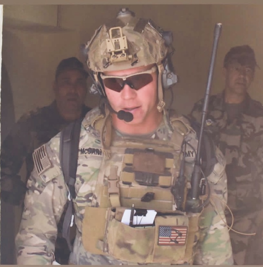 Ryan McCarthy in full combat gear